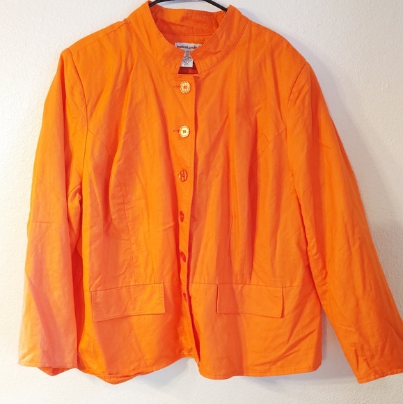 🏔️ 5/$25 Jessica London Orange Blazer Jacke Top